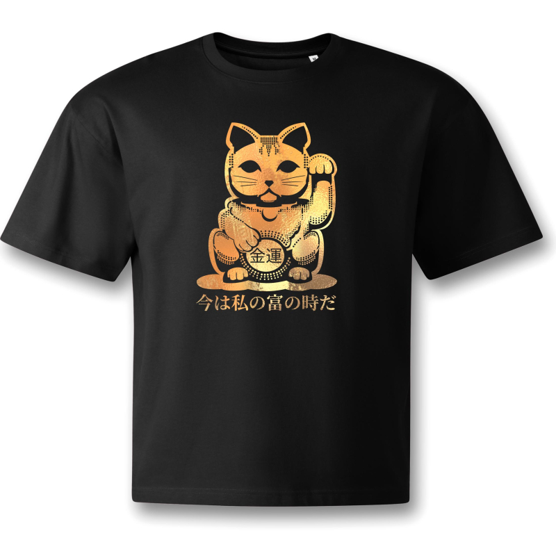 Manekineko – Koszulka ze złotem, Twoja afirmacja, personalizacja