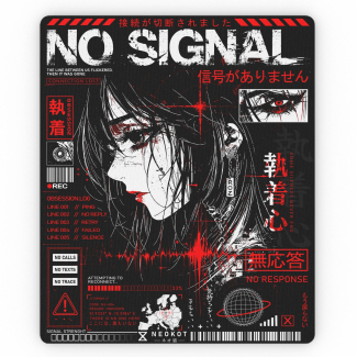 Podkładka pod mysz NO SIGNAL anime cyberpunk | NEOKOt